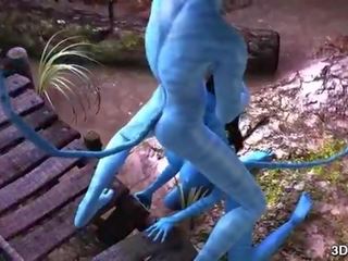 Avatar ベイブ アナル ファック バイ 巨大な 青 putz
