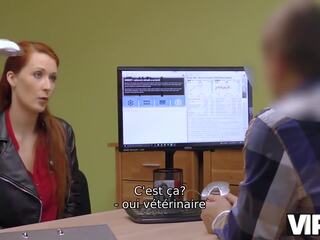 Vip4k Redhead Has Spontaneous x rated video in the Office with Loan Agent